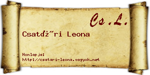 Csatári Leona névjegykártya